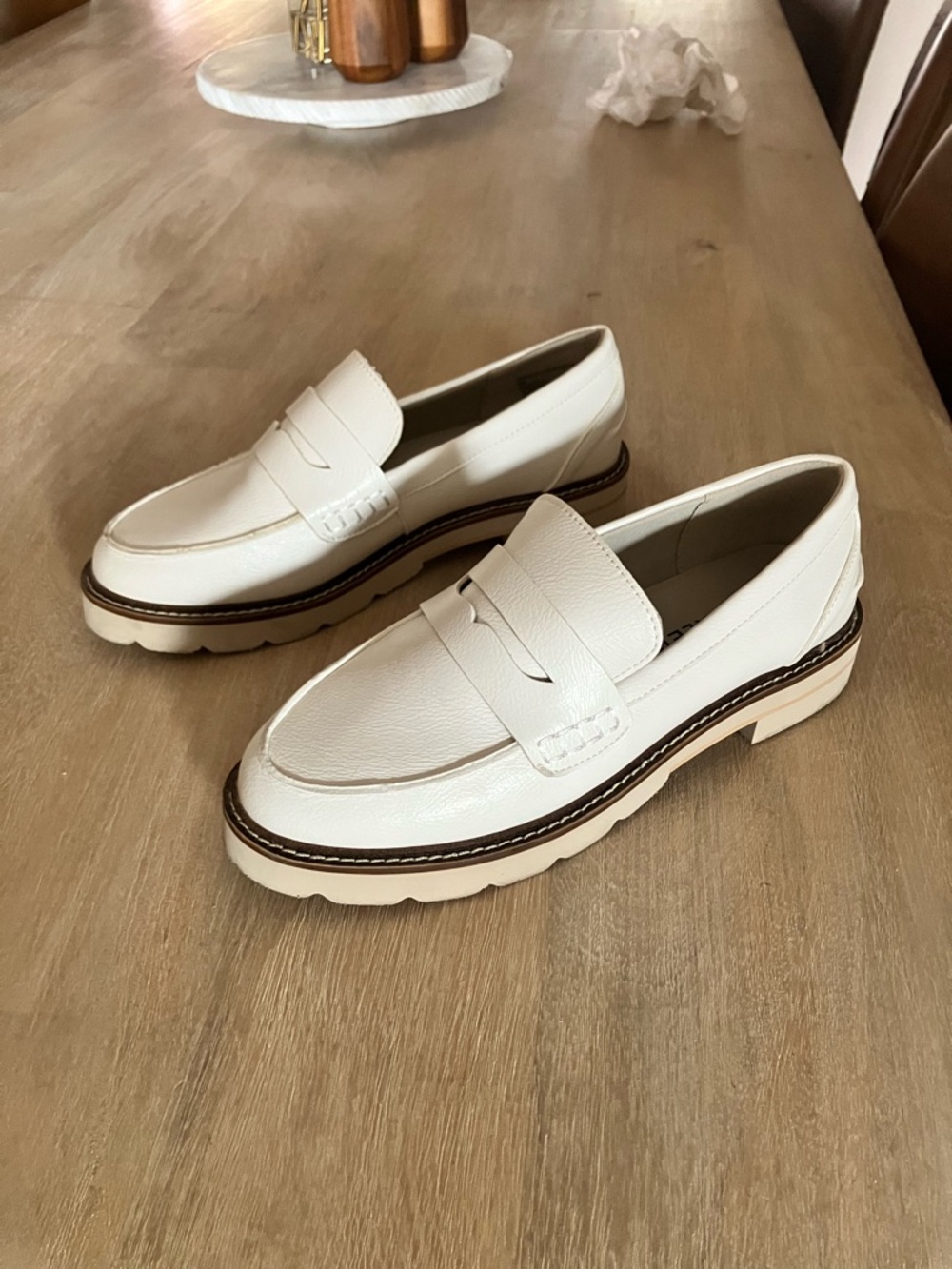 Anne Klein White Everly Penny Loafer - Picture 4 of 9